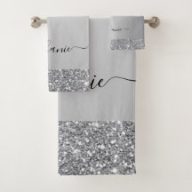 名前の追加Script SilverグリッターDrips Luxe