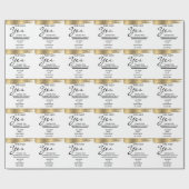 名前の追加Sheが言ったYes金ゴールドグリッター婚約 ラッピングペーパー (フラット)