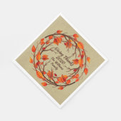 名前の追加Thanksgiving秋の昼食会 スタンダードランチョンナプキン (角)