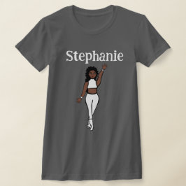 名前の追加White Dancer Tシャツ