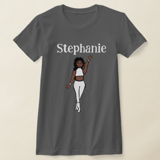 名前の追加White Dancer Tシャツ (レイダウン)