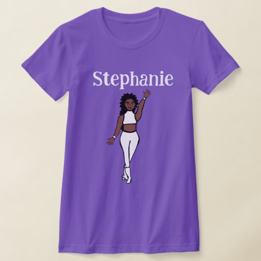 名前の追加White Dancer Tシャツ (レイダウン)