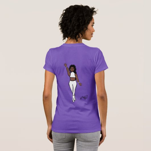 名前の追加White Dancer Tシャツ (裏面フル)