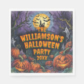名前の追加Yearハローウィンパーティ昼食会 スタンダードランチョンナプキン (正面)