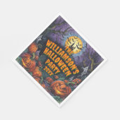 名前の追加Yearハローウィンパーティ昼食会 スタンダードランチョンナプキン (角)