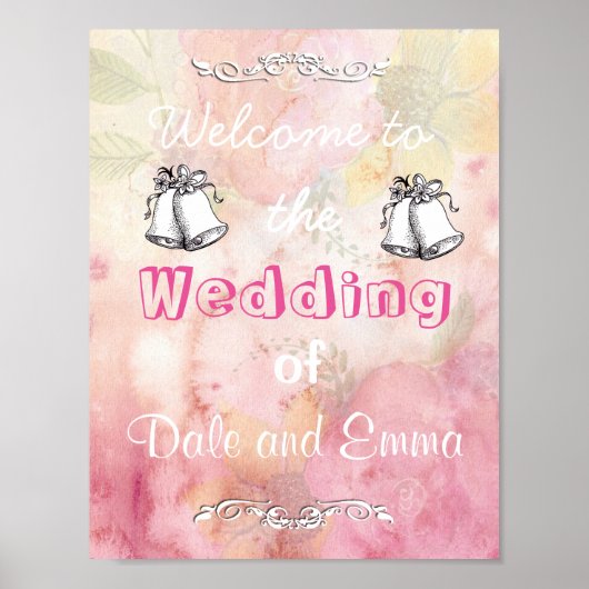 (名前の追結婚加)ポスターへようこそ ポスター (正面)