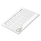 名前の選択でパーソナライズする毎週のプランナー。 ノートパッド (アングル)