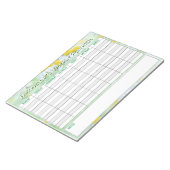 名前の選択でパーソナライズする毎週のプランナー。 ノートパッド (アングル)