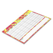 名前の選択でパーソナライズする毎週のプランナー。 ノートパッド (アングル)