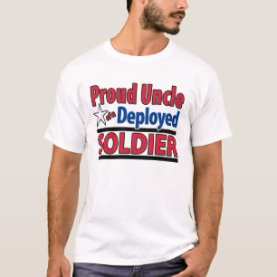名前の配置された兵士の誇り高い叔父さん Tシャツ