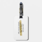 名前の金ゴールドの輝きWifey ラゲッジタグ (裏面縦)