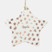 名前の金属の星 – 銅 セラミックオーナメント (正面)