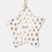 名前の金属の星 – 銅 セラミックオーナメント (左)