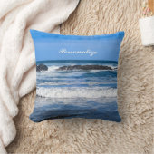 名前の青い太平洋 クッション (ブランケット)