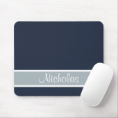 名前の青そして灰色 マウスパッド (マウス)