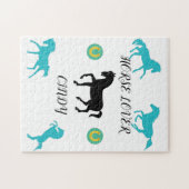 名前の馬好きパーソナライズされたパズル ジグソーパズル (横)