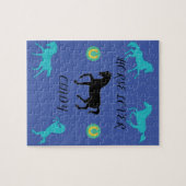 名前の馬好きパーソナライズされたパズル ジグソーパズル (横)