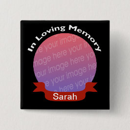 名前の黒い写真ボタンを記念して 缶バッジ