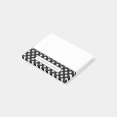 名前の黒の白い水玉模様 ポストイット (アングル)