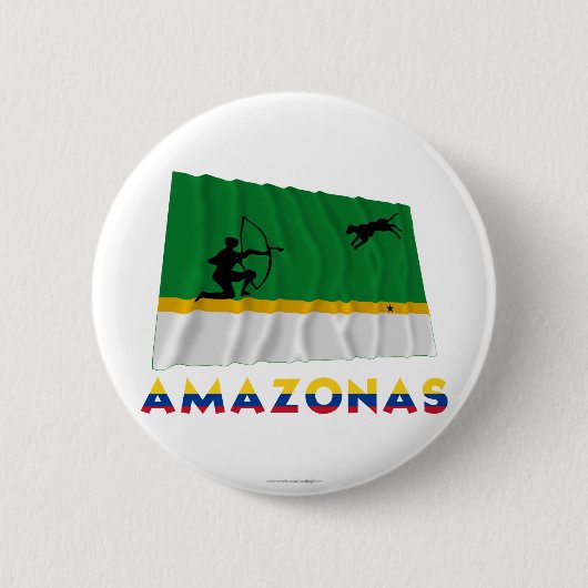 名前のAmazonasの振る旗 缶バッジ (正面)
