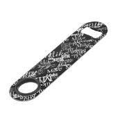 名前のb&wパーソナライズされたタイポグラフィ スピード栓抜き (正面アングル)