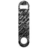 名前のb&wパーソナライズされたタイポグラフィ スピード栓抜き (裏面)