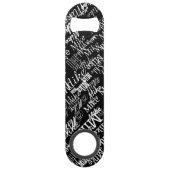 名前のb&wパーソナライズされたタイポグラフィ スピード栓抜き (正面)