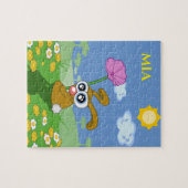 名前のBunnyパズルパーソナライズされたです。 ジグソーパズル (横)