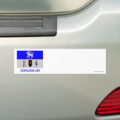 名前のJämtlandsのlänの旗 バンパーステッカー (車上)