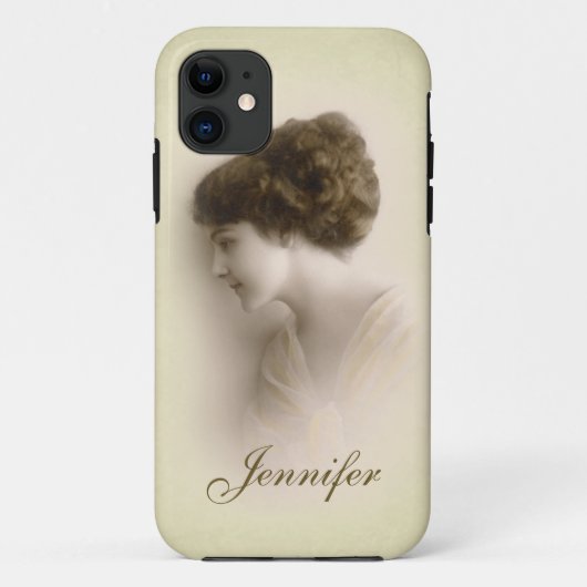 名前のPortrait美しくビクトリアンな女性 Case-Mate iPhoneケース (裏面)