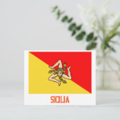 名前のSiciliaの旗 ポストカード (スタンド正面)