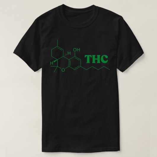 名前のTHC分子 Tシャツ (デザイン正面)