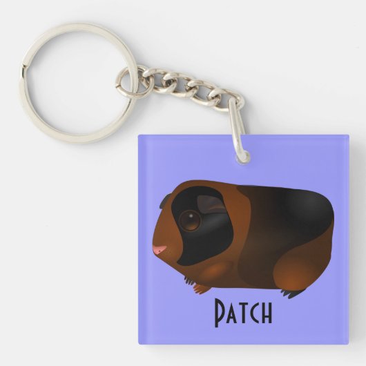 名前のTortoiseshellのモルモット キーホルダー (正面)