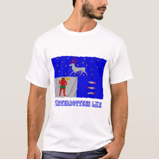 名前のVästerbottensのlänの振る旗 Tシャツ