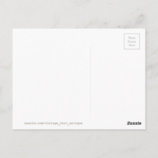 名前はがきパーソナライズされたヴィンテージかわいいハロウィン ポストカード (裏面)