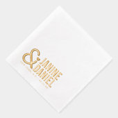 名前はっきりしたとハートアク結婚セントID1055 箔ナプキン (右)