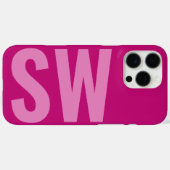 名前はっきりしたイニシャルピガーリーンクカスタムモノグラム Case-Mate iPhoneケース (裏面 (横))