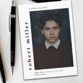 名前はっきりしたクラスフォト卒業招待状 招待状