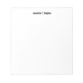 名前はっきりしたプレーンシンプルプロフェッショナルモダン ミニマル ノートパッド (正面)