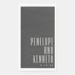 名前はっきりしたレトロタイポグラフィ結婚白黒