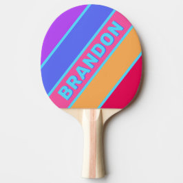 名前はっきりした付きストライプのシーガラス 卓球ラケット