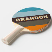 名前はっきりした付きストライプのFoxglove Rust 卓球ラケット (正面アングル)