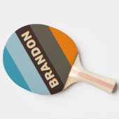 名前はっきりした付きストライプのFoxglove Rust 卓球ラケット (横)