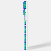 名前はっきりした付きピンクと青の幾何学的パターン Case-Mate iPhoneケース (裏面 / 左)