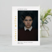 名前はっきりしたLuxeモダン Photo Gradation 箔招待状 (立ち正面)