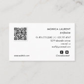 名前はっきりしたQRコードロゴソーシャルアイコン赤 名刺 (裏面)