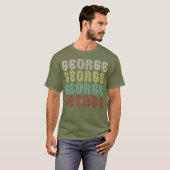 名前はジョージ ファンキー・レトロ・ヴィンテージ・ディスコで Tシャツ (正面フル)