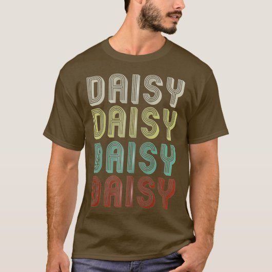 名前はデイジーレトロヴィンテージDisco おもしろい Tシャツ (正面)
