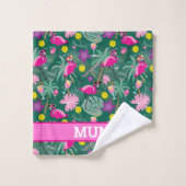 🦩🦩🦩名前はトロピカルパーティー、ピクルボール、 バスタオルセット (ウォッシュタオル)