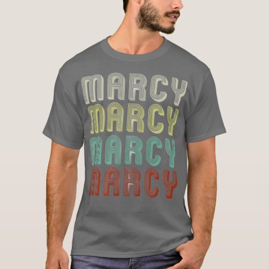 名前はマーシーおもしろいレトロヴィンテージディスコ Tシャツ (正面)